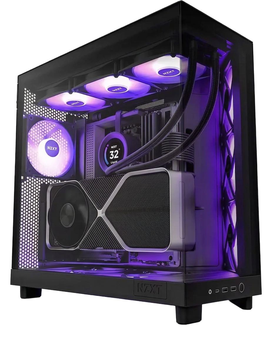 Modell 2 – Mid tower, härdat glas, RGB-fläktar, luftkylning