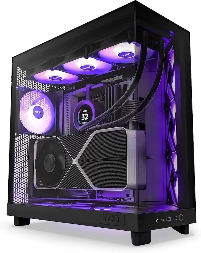 Modell 2 – Mid tower, härdat glas, RGB-fläktar, luftkylning